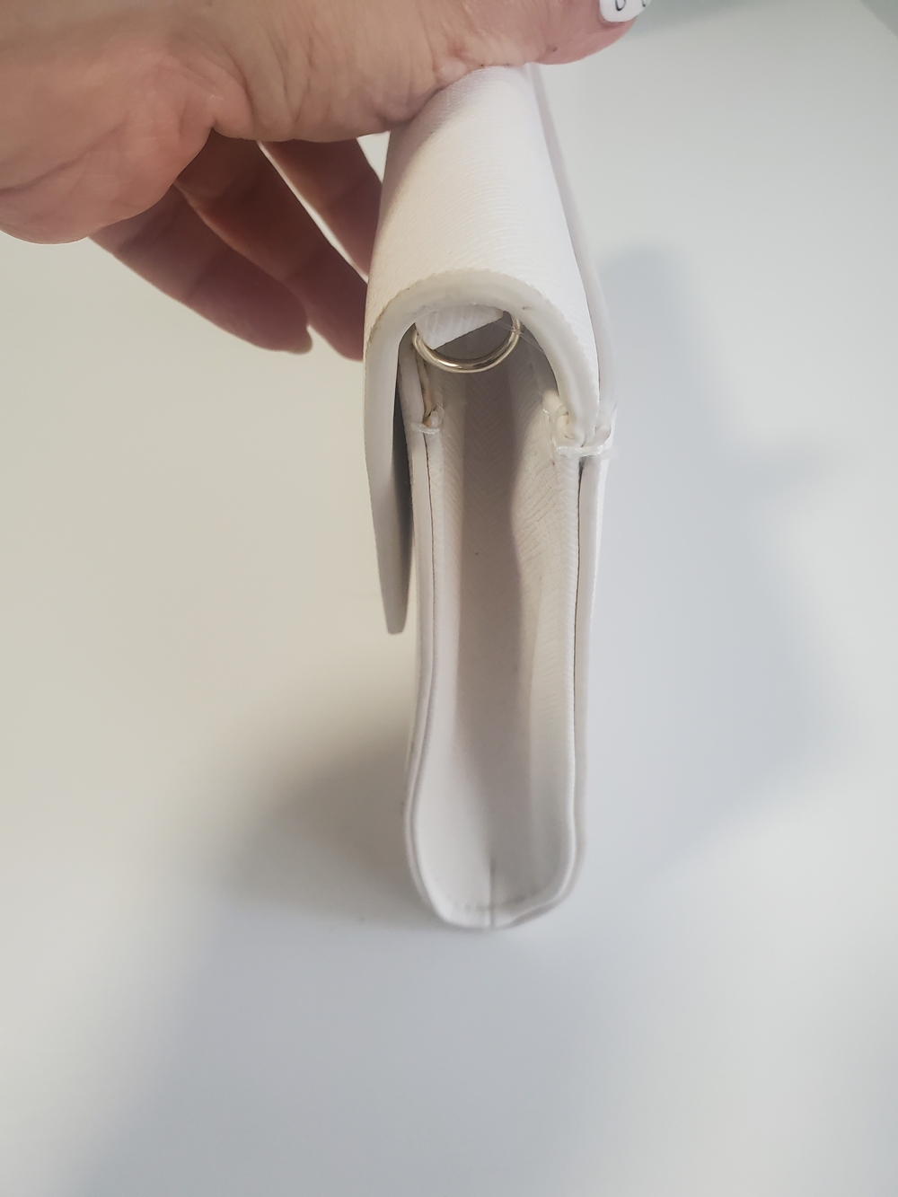 H&M White Envelope Clutch with Removable Chain Strap - Picture 4 of 7